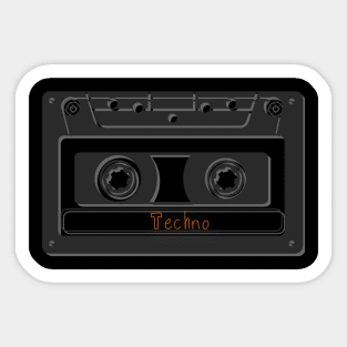 Techno Cassette Sticker